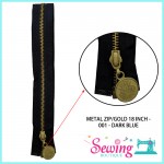 ZIP - GOLD METAL ZIP (001)